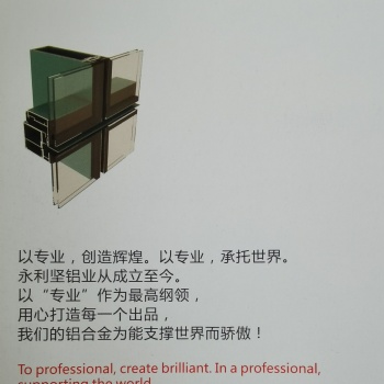 供应永利坚铝合金幕墙型材