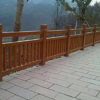 水泥仿木护栏 仿木3-8型栏杆 景区园林公园