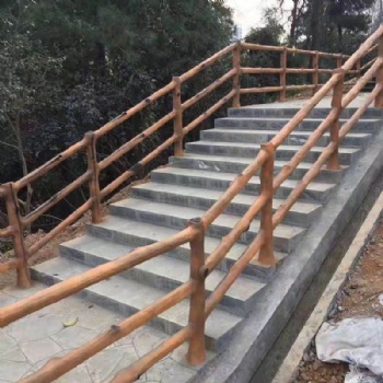 广西水泥仿藤护栏 3D款型仿树藤栏杆庭院景区河道建设