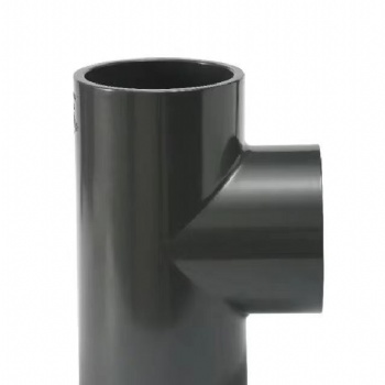 台塑南亚UPVC三通接头 PVC灰色给水管等径三通