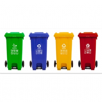 重庆120L户外环保塑料垃圾桶果皮箱