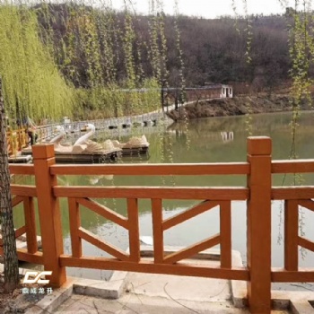 广东河源水泥仿木护栏 北字款新农村街道建设围栏室外景区护栏