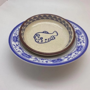 上海壹粤密胺小丑鱼凉菜碟，浏阳蒸菜碗仿瓷餐具定制