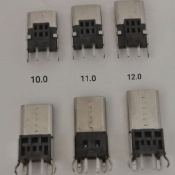 MICRO2P直插母座12.013.014.0直弯脚 加长型USB