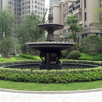 金华花园水池 双层铜水钵雕塑 铸铜水景喷泉雕塑