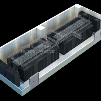 株洲3D机房效果图制作|室内整体全景图|建筑绿化