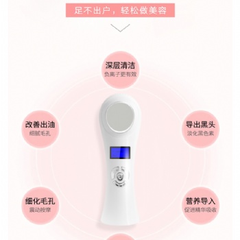 脸部美容冷热导入仪美容仪器面部去黑头导出洗脸洁面仪按摩器