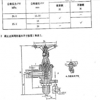 上海全冠CB589 200015H船用黄铜带有安装板高压空气直角截止阀规范