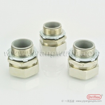铜镀镍软管连接器六角方帽外丝直接头LTC-B09-B19