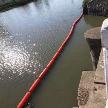 河道拦截漂流水面垃圾的拦污排浮筒