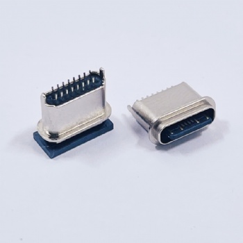 USB 3.1 TYPE-C立插16P防水母座粉末冶金结构