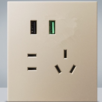 电源插座+5孔USB插座+电视电脑插座+取电开关