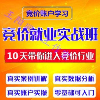 竞价账户教学培训学习报价多少、竞价账户课程培训