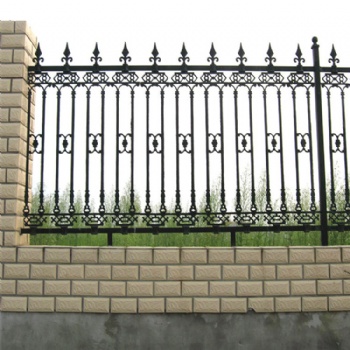 别墅铸铁组装工艺穿插组合式护栏 小区铸铁围墙隔离栏 铁艺围栏