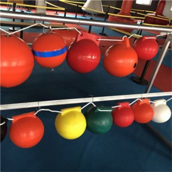直径30公分穿绳挂网养殖浮球 pe塑料浮球