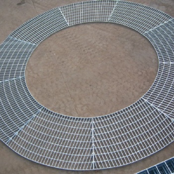 扇形钢格栅板 异型钢格栅 切角钢格板 化工钢格板 圆孔钢格板