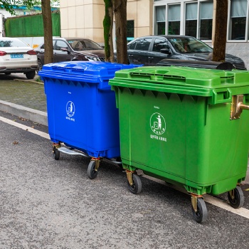 重庆 工厂直发 660L 环卫垃圾桶 挂车垃圾桶 分类垃圾桶
