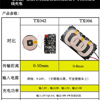 大功率远距离手机无线充电器模块20W大功率大线圈感应无线充