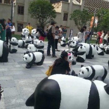 卡通模型满地熊猫展出租熊猫展览出租租赁