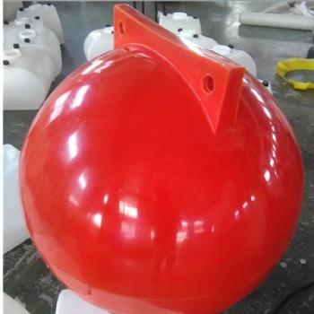 水深危险警示标示水库警戒线塑料浮体直径800mm双耳塑料警示浮球