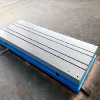 德盛生产加工T型槽铸铁平台 大型铸铁平台 检验测量平板工作台 定制出售研磨平板