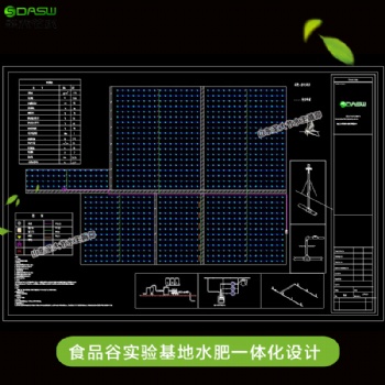 大田喷灌方案 潍坊食品谷实验基地玉米小麦种植水肥一体化设计图