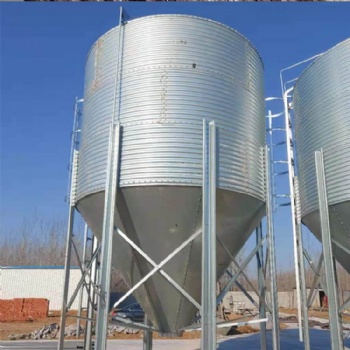 养殖镀锌板料塔 全自动供料罐 猪舍自动化上料系统