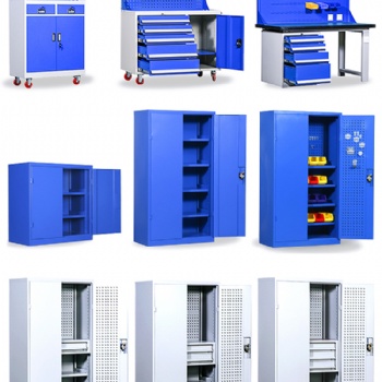 石家庄左六抽屉右开门工具柜 双轨金属工具柜