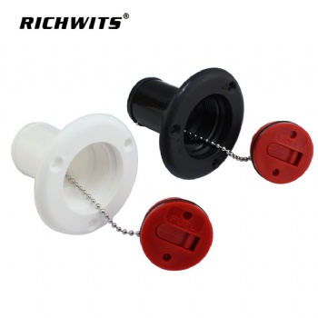 RICHWITSABS黑色塑料油舱盖 注油口 游艇船舶配件 1-1/2" (38mm)