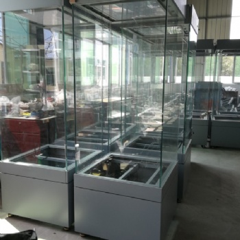 重庆铝型材瓷器独立柜 侧开门全景博物馆展柜厂