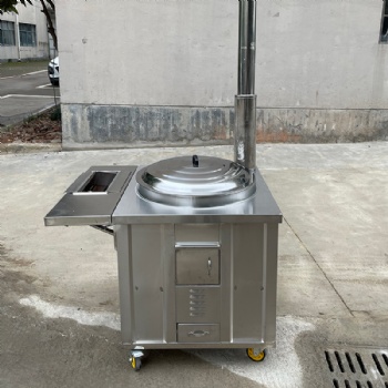 旺乡邻家用柴火灶不锈钢大锅灶户外烧烤炉圆桌款地锅灶厨房节能旺火炉子XW560-3