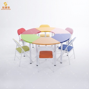 团体活动桌 心理活动设备彩色拼接活动桌椅