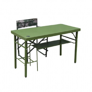 野战电脑桌 钢制折叠桌 军绿色