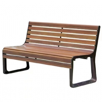 厂家定制铸铁实木公园椅,户外不锈钢休闲椅,沈阳小区广场座椅现货供应
