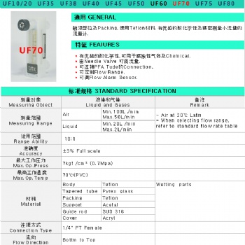 UF70 液体气体流量计