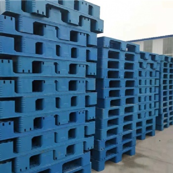 黄岛保税区二手塑料托盘大量供应 蓝色仓储防潮托盘食品用