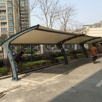 供应上海临近膜结构停车棚/膜结构自行车雨棚/景观棚