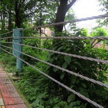 三股七芯缆索护栏、柔性防撞护栏、景区道路绳索护栏