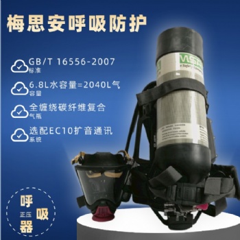 梅思安AX2100正压式空气呼吸器专用配件 背架系统 碳纤维6.8L气瓶
