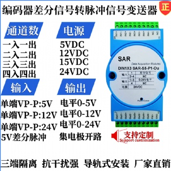 5V电平转24V方波脉冲信号放大器、隔离变换器