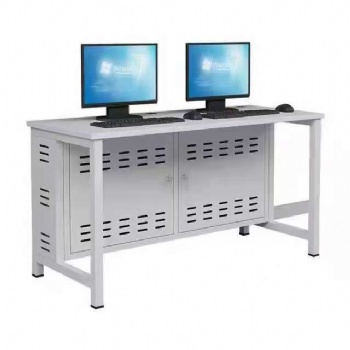 学校学生电教室木制双人三人多媒体微机室培训桌教室机房电脑桌椅