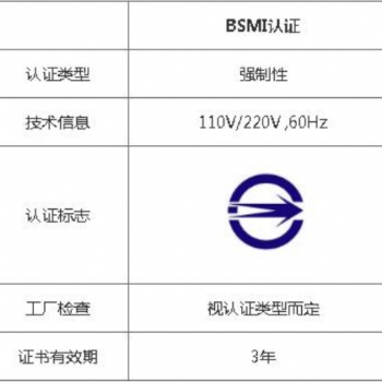电子产品台湾BSMI认证所需资料及办理流程