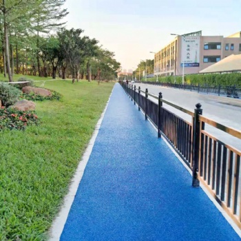 广州地石丽地坪材料厂家 彩色透水地坪铺设 助力海绵城市建设