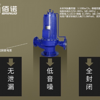 上海佰诺 G型管道屏蔽电泵