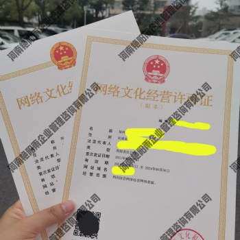 郑州市办理全河南大包网络文化经营许可证