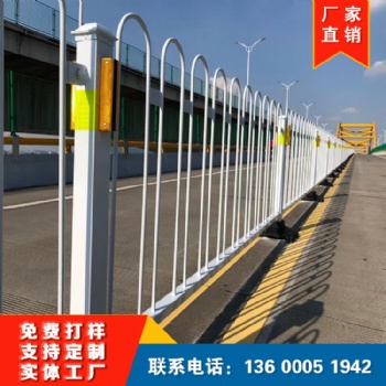 人行道马路围栏 镀锌钢管焊接喷涂栏杆 防撞隔离护栏