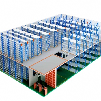 河南鼎诺阁楼式货架，大型仓库多层置物架，重型仓储平台货架定制