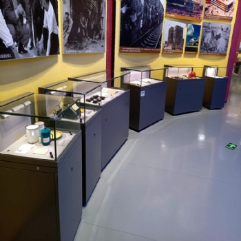 博物馆瓷器展览柜平柜钢制电动升降展柜陈列展示柜