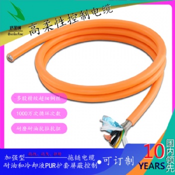 加强型耐油和冷却液PUR护套屏蔽控制电缆DUFLEX-CEPTC