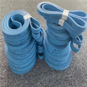 双面蓝色糊盒机平皮带 进口橡胶片基带 进纸裱纸机皮带耐磨传动带